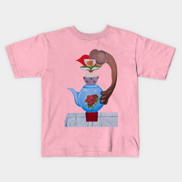 High Tea Kids T-Shirt by Lavott4Art